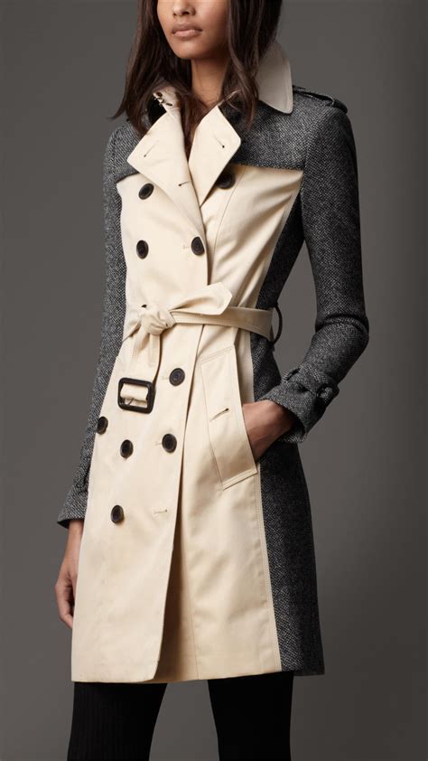 burberry tweed trench coat|burberry trench coat original.